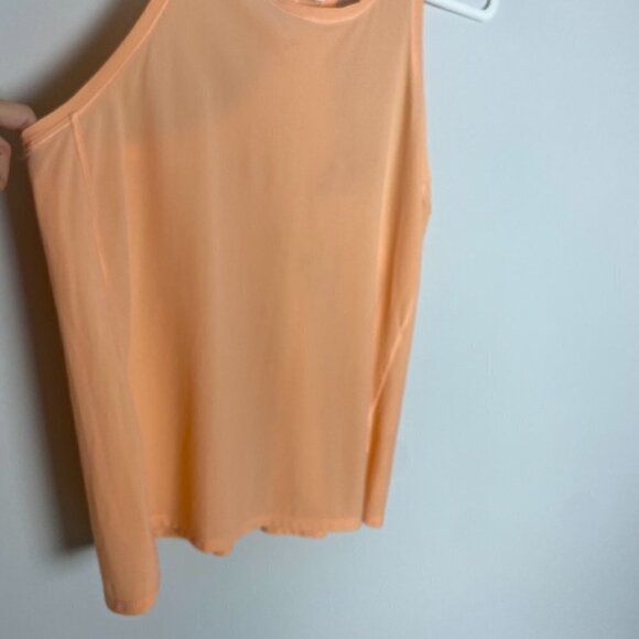 Athleta Ultimate Tank Top Racerback Orange Active Womens M UPF Sweat Wicking - Picture 3 of 7